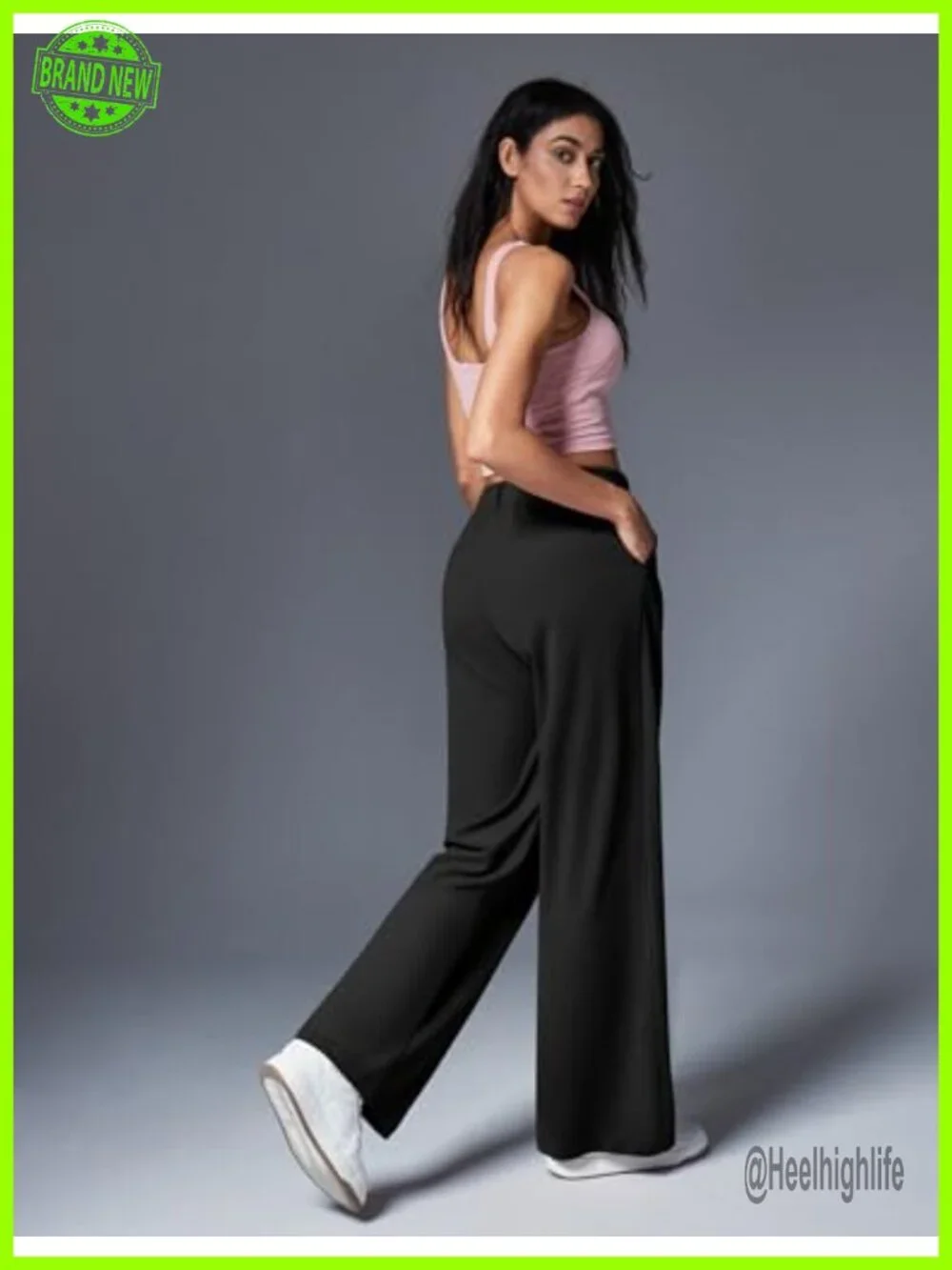 Wide Leg Dress Pants Women Pull On Work Business Casual Slacks Pleated
